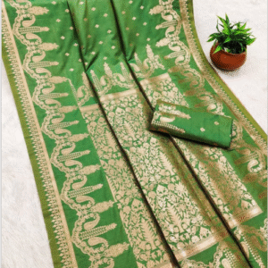 Green Super Hit Pure Banarasi Zari Saree – A Timeless Beauty
