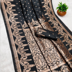 Black Super Hit Pure Banarasi Zari Saree – A Timeless Beauty